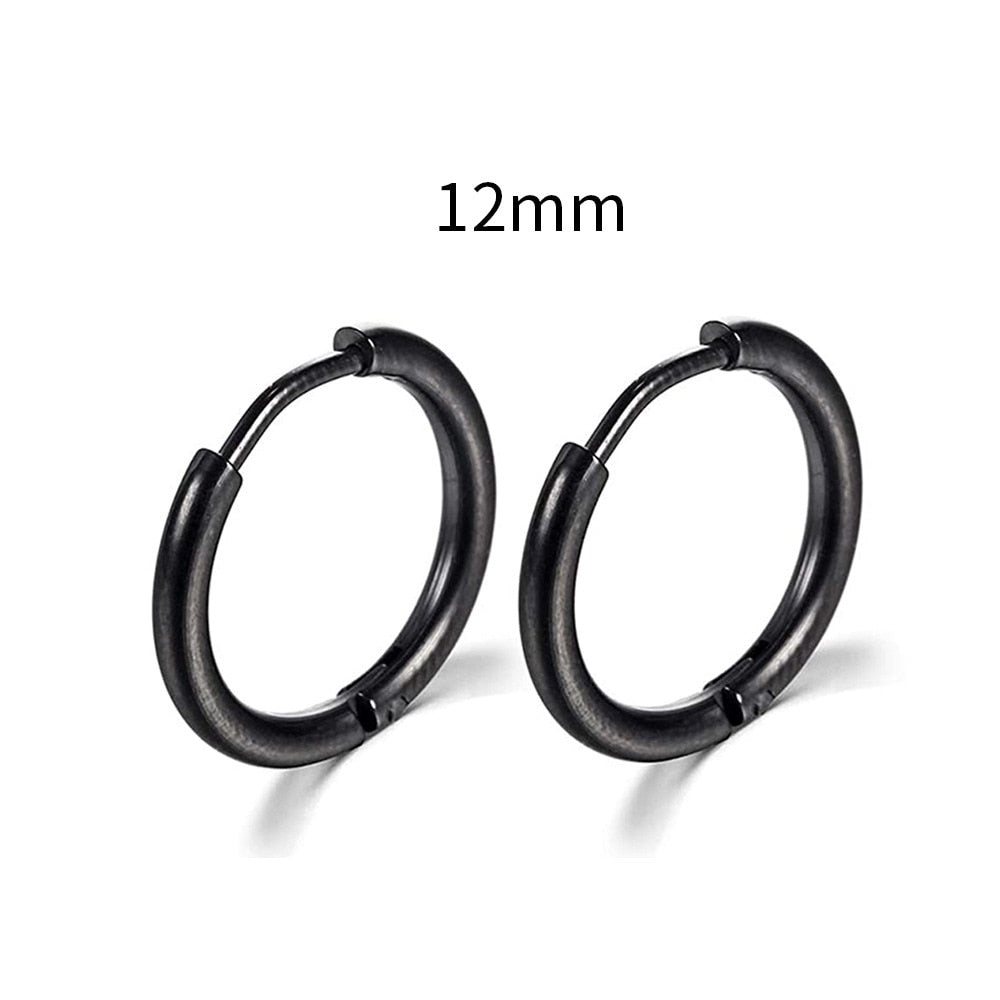 2025 New Simple Stainless Steel Small Hoop Earrings for Women Men Cartilage Ear Piercing Jewelry Pendientes Hombre Mujer