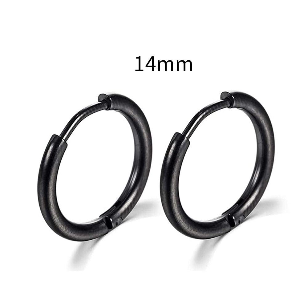 2025 New Simple Stainless Steel Small Hoop Earrings for Women Men Cartilage Ear Piercing Jewelry Pendientes Hombre Mujer